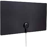 GE Ultra Edge Indoor HD Digital TV Antenna, Long Range Smart TV Antenna, Slim Décor Reversible Black White Design, Supports 4