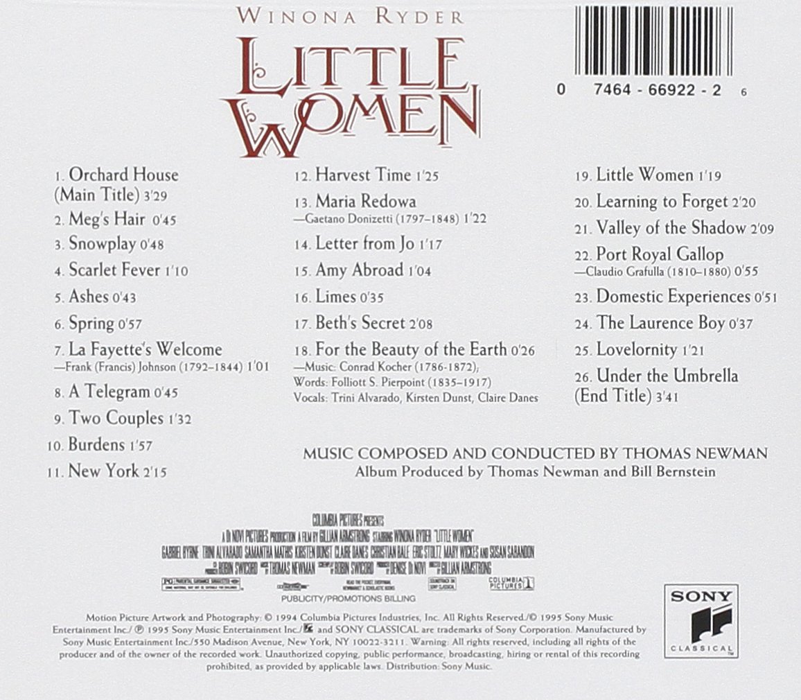 Thomas Newman Newman Thomas Little Women Original Motion Picture Soundtrack Amazon Com Music