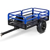 BILT HARD Heavy Duty 1500 lbs Capacity ATV Dump Cart, 11 Cu.Ft Tow Behind Garden Trailer, Pull Behind Yard Dump Trailer for Mowers, Tractor, ATVs