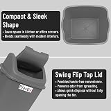 Plastix 50L Swing Bin Plastic Waste Rubbish Kitchen Dustbin Silver view 6