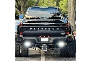 Race Sport 2017-2023 Compatible with Ford F250 F350 F450 Super Duty Chrome Series Bolt On Hitch Bar Reverse Light Kit FHDHB17