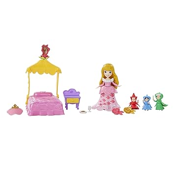 Disney Princess Little Kingdom Auroras Fairy Tale Dreams, Small doll, Toy Doll for 4 Year Old and Up