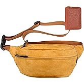 Stylish Lightweight Crossbody Fanny Pack for Men & Women – Unisex Bum Sling Waist Bags with Multiple Pockets and Adjustable Strap Daily, Festival, Travel, Outdoor (Mustard Yellow)