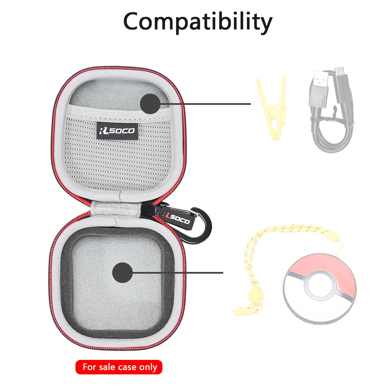 RLSOCO Carrying Case for Pokemon GO Plus + (Case Only)