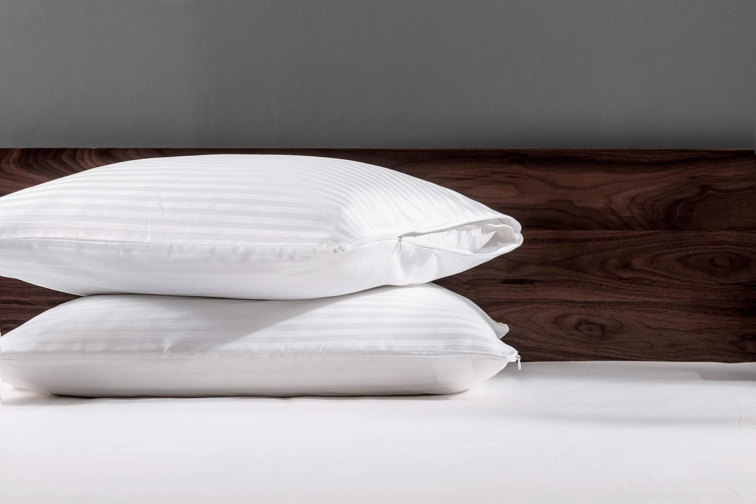 Fairpeak Soft Zippered Pillow Protectors Covers Case (King, 20x36) - 4 Pack, Anti Allergy Hypoallergenic 100% Cotton Sateen Covers, Luxury Hotel Quality: Home & Kitchen