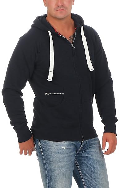 Happy Clothing Herren Kapuzenjacke mit Zip