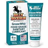 Billy Buckskin Grease-Whiz Food Grade Grease Lubricant, 4oz Bottle | Food Grade Lubricant for Meat Slicer, Ice Cream &amp; Slushee Machine, Beer Kegs, Pools &amp; O Rings, Domestic Use