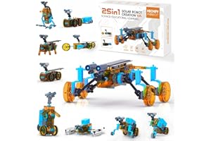 STEM 25-in-1 Education DIY Solar Power Robots Toys for Kids Age 8-16, Cool Ideal Gifts for Boys, Building Toys Science Kits R