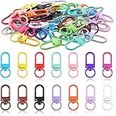 45Pcs Metal Lobster Claw Clasps, Small Swivel Keychain Clasp Colorful Trigger Snap Hooks for Key Chains Bag Charms Dog Tags Jewelry Making Connector DIY Craft Projects