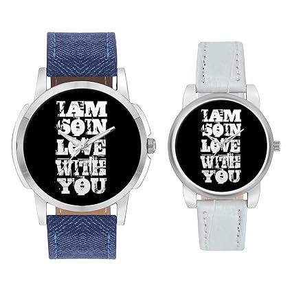 Gifts for Couple, Multicolor Dial Wrist Watch for Men and Women