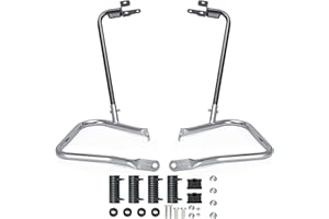 MoKitDora Touring Rear Saddlebag Bracket Guard Bars Compatible with 2014-up Harley Street Road Glide Electra Glide Road King, Chrome