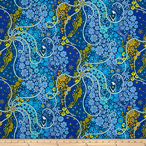 Andover Alison Glass Diving Board Pearl Lagoon Fabric By The Yard