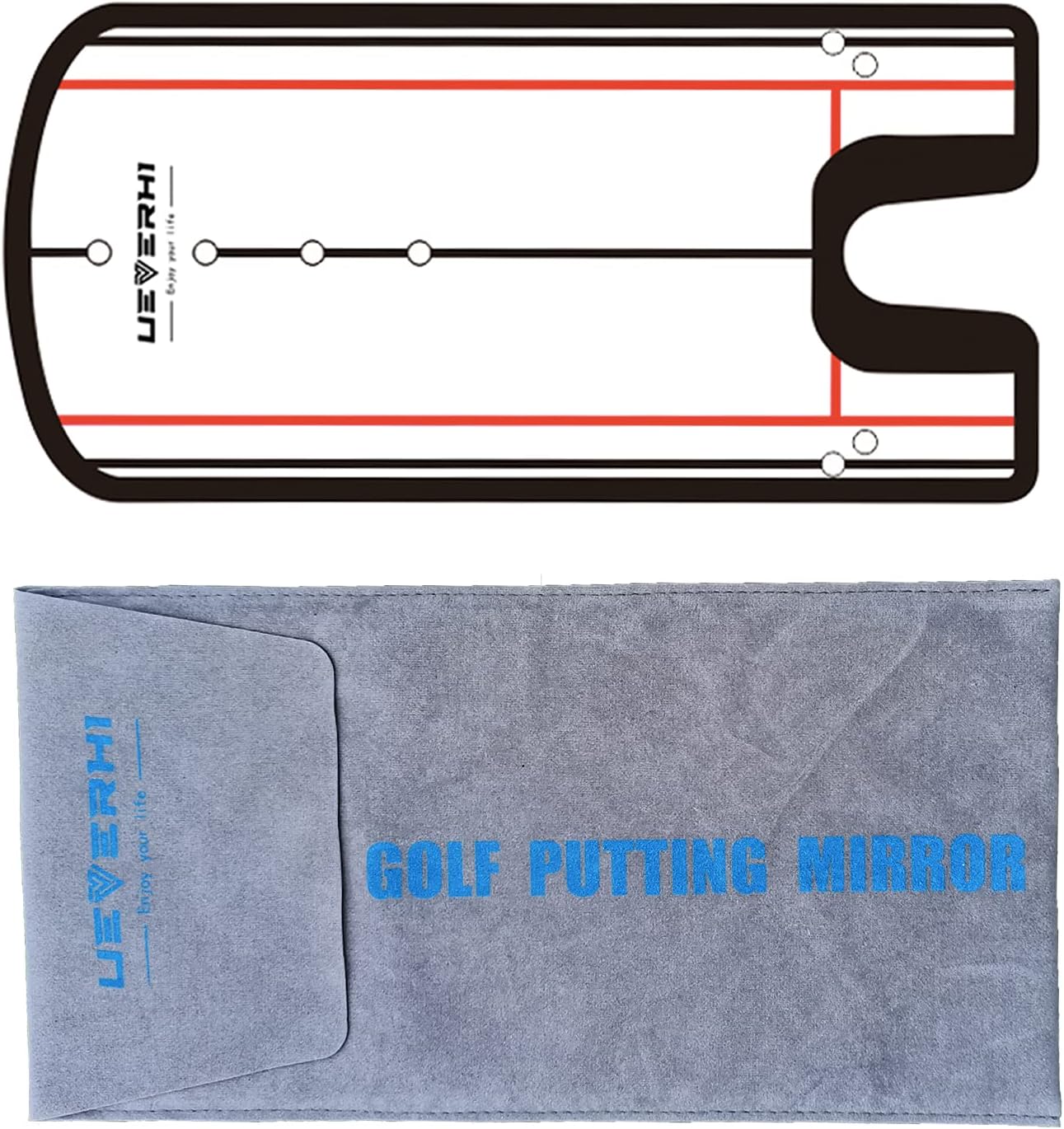 Golf Putting Alignment Mirror | Portable Golf Putting Training Aid Size 12”X6“ for Indoor and Outdoor Golf Practice : Sports & Outdoors