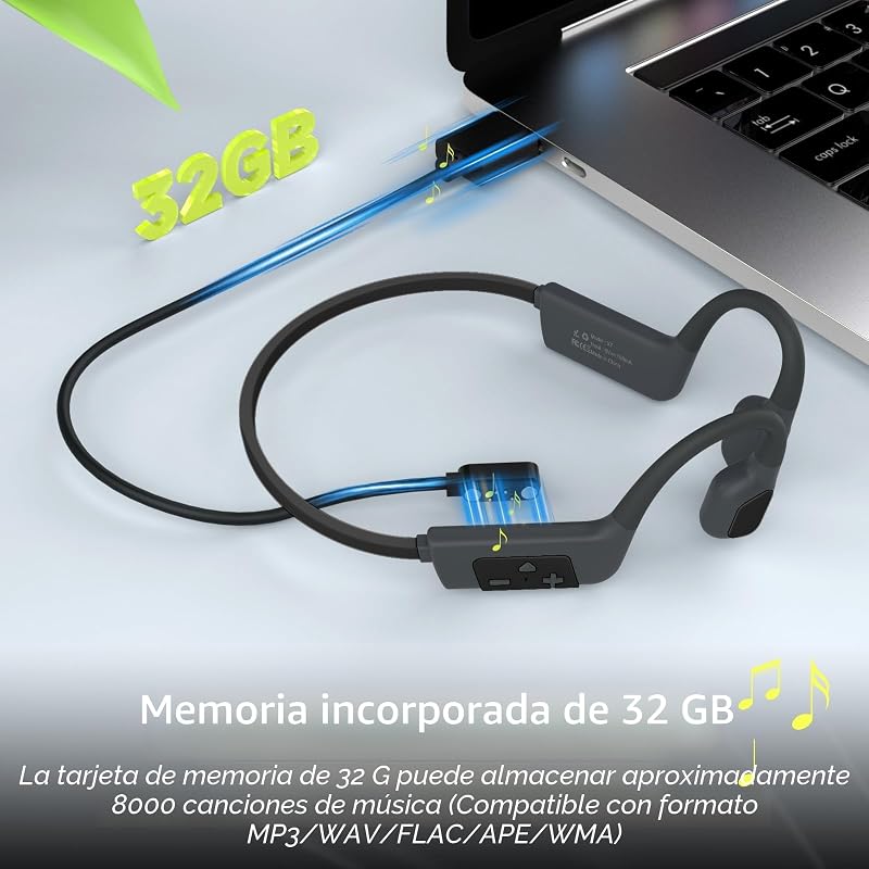 IFECCO Auriculares Natacion Sumergibles,IP68 Resistente al Agua