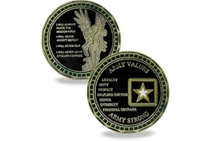AOMCISI U.S. Army Values Military Coins Soldier Creed Challenge Coin