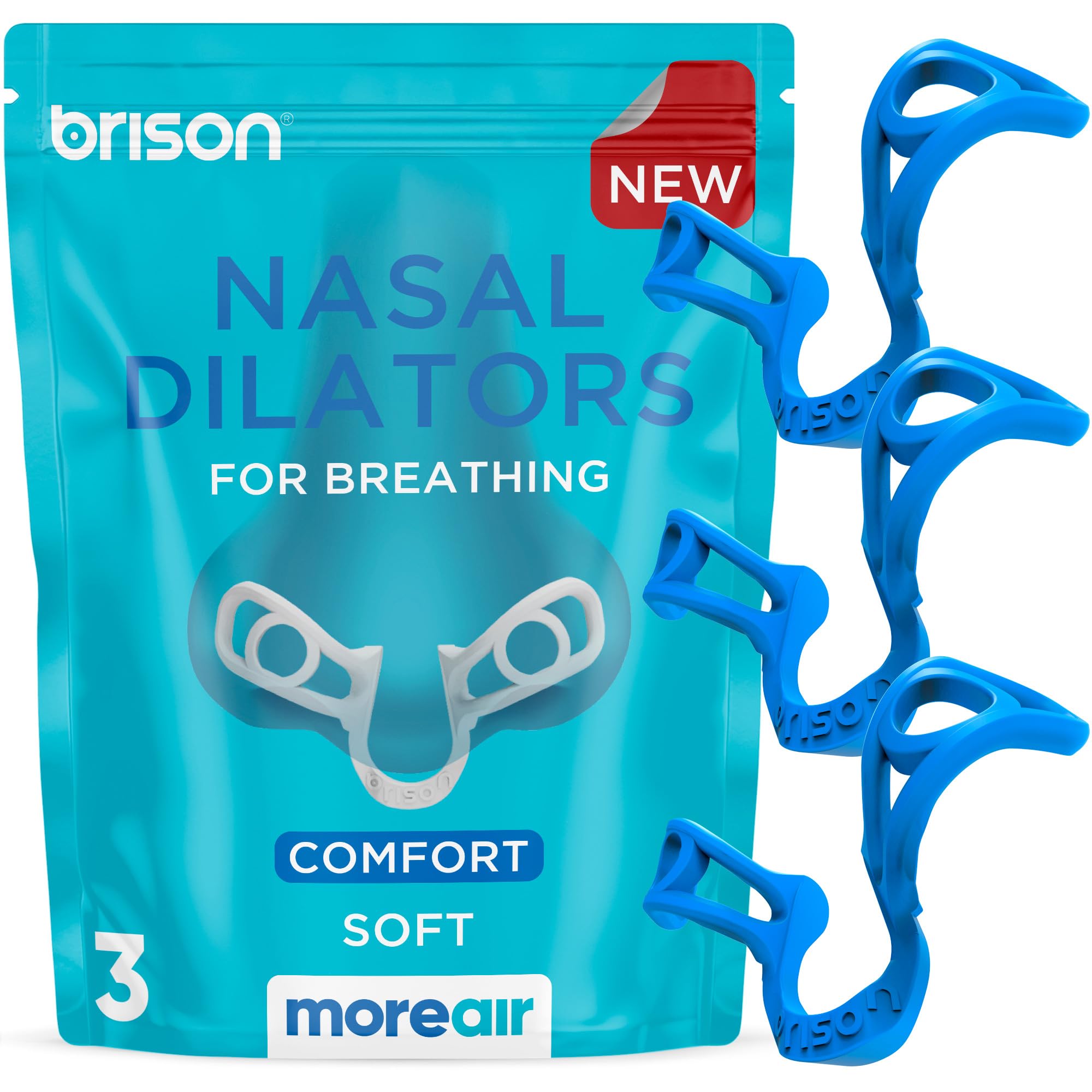 Photo 1 of Brison Anti Snoring Device Nasal Dilators - 3 Pack Nose Vents Opener for Better Breathing and Adults for Sleep and Activity Improves Airflow - Soft