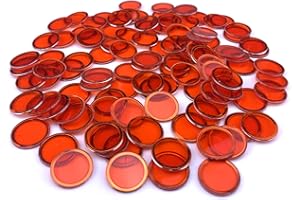 Dacefloy Magnetic Bingo Set -100 PCS Red Metal Ringed Chips/Plastic Poker Tokens/Markers/Math Counting/Science Exploration/STEM Kit/Family Game Nights