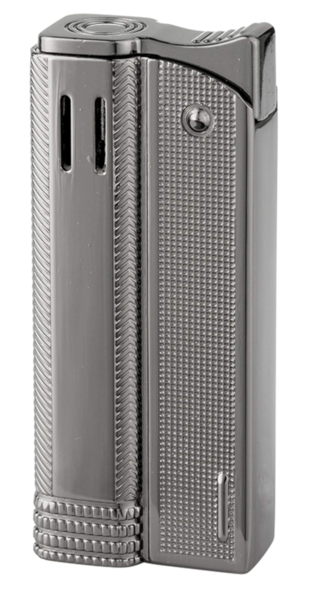 GERMANUS Jet Flame Lighter in Dark Silver for Candles