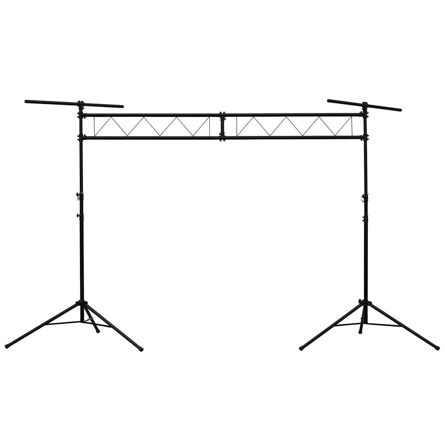 Talent LST1 10 ft. Wide DJ Portable Truss Lighting Stand Stage Trussing System with Light T-Bars