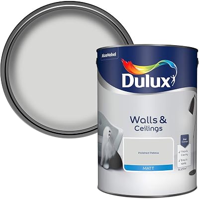 Dulux Walls & Ceilings Matt Emulsion Paint Polished Pebble 5L