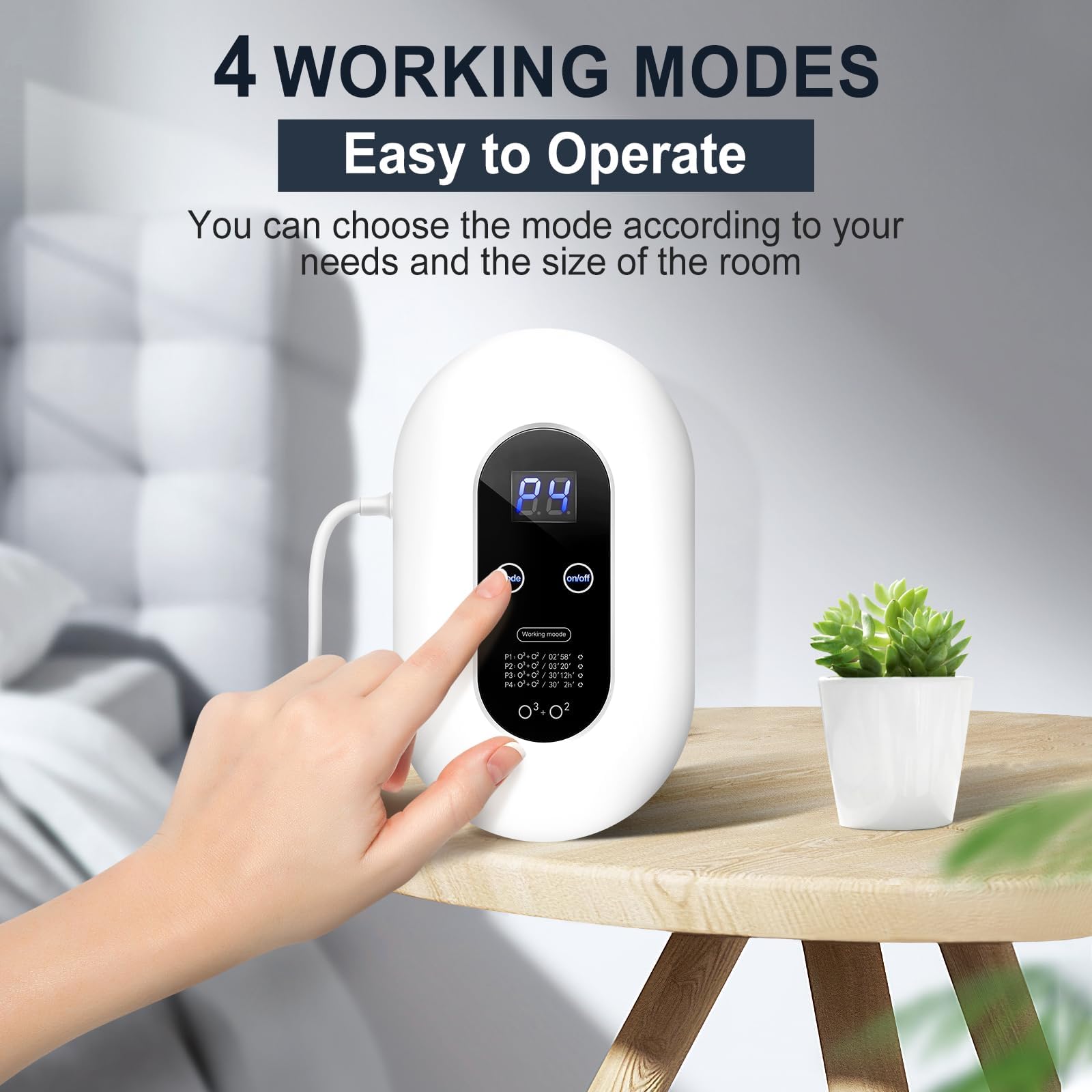 Ozone Odor Eliminator for Strong Odor 99% Cat Litter Deodorizer Dog Poof Odor Removal Air Ionizers Home Plug-in Air Purifier for Bedroom, Toilet, Kitchen, Pets, Smoke, Shoe, Formaldehyde Air Freshener