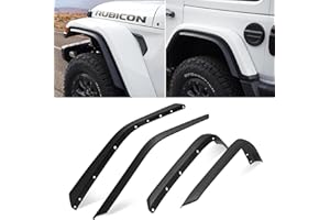 FieryRed Front & Rear Fenders Compatible with 2018-2025 Jeep Wrangler JL & JLU Unlimited Rubicon, Off-Road Wheel Flares Liner Set 4 PCS (Not for 4XE)