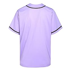 DEHANER Purple Baseball Jersey Men Women Plain