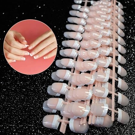 Falsche Nägel, 240 Stück 12 verschiedene Größen Natürliche französische Nail Sticker Tattoo, Künstliche Fingernägel False Nai