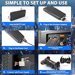 Wireless Retro Game Console Stick, Nostalgia Gaming