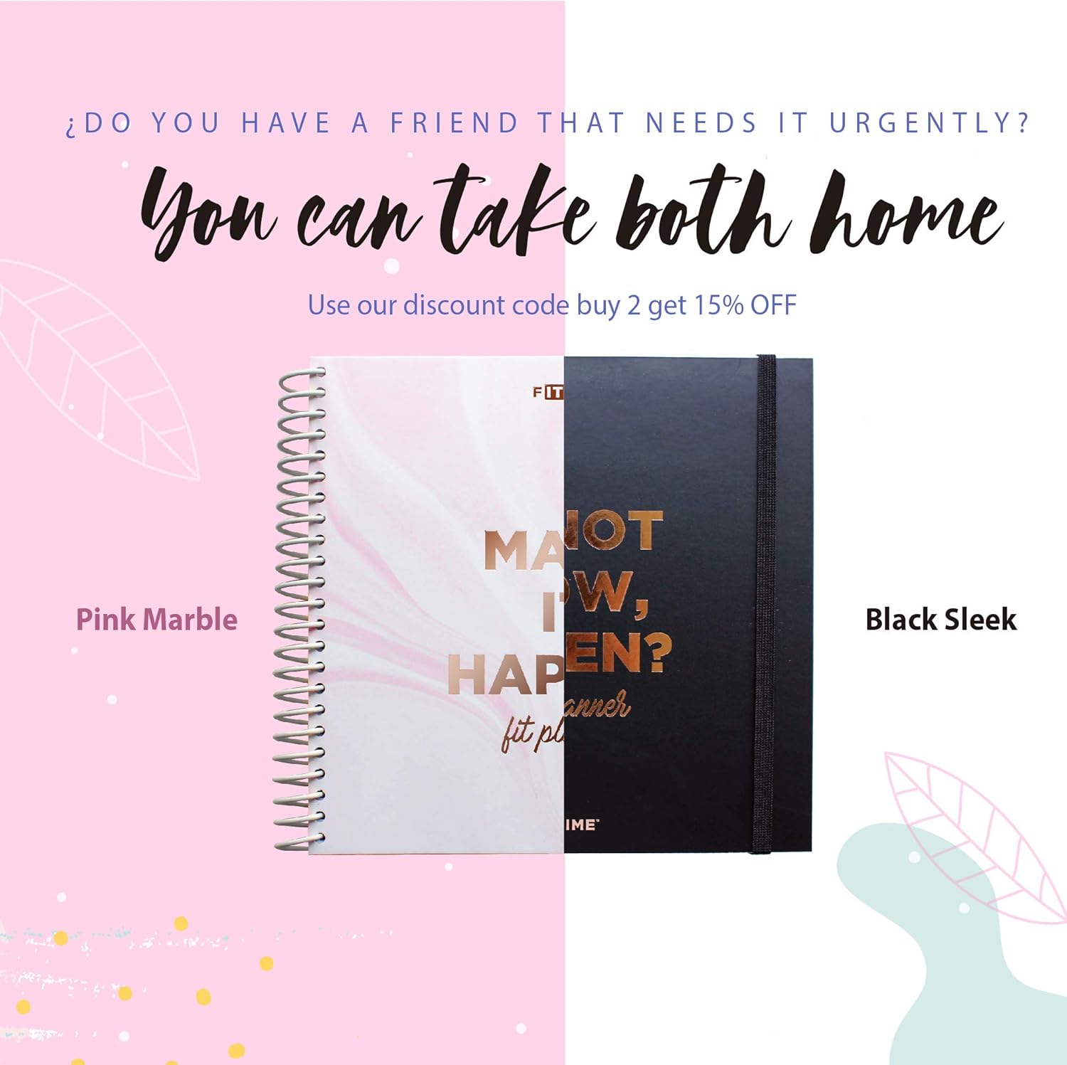 FITIME Fit Planner: Fitness Journal and Planner for Workouts, Weight Loss, Exercise & Meal prep.(Pink) : Sports & Outdoors