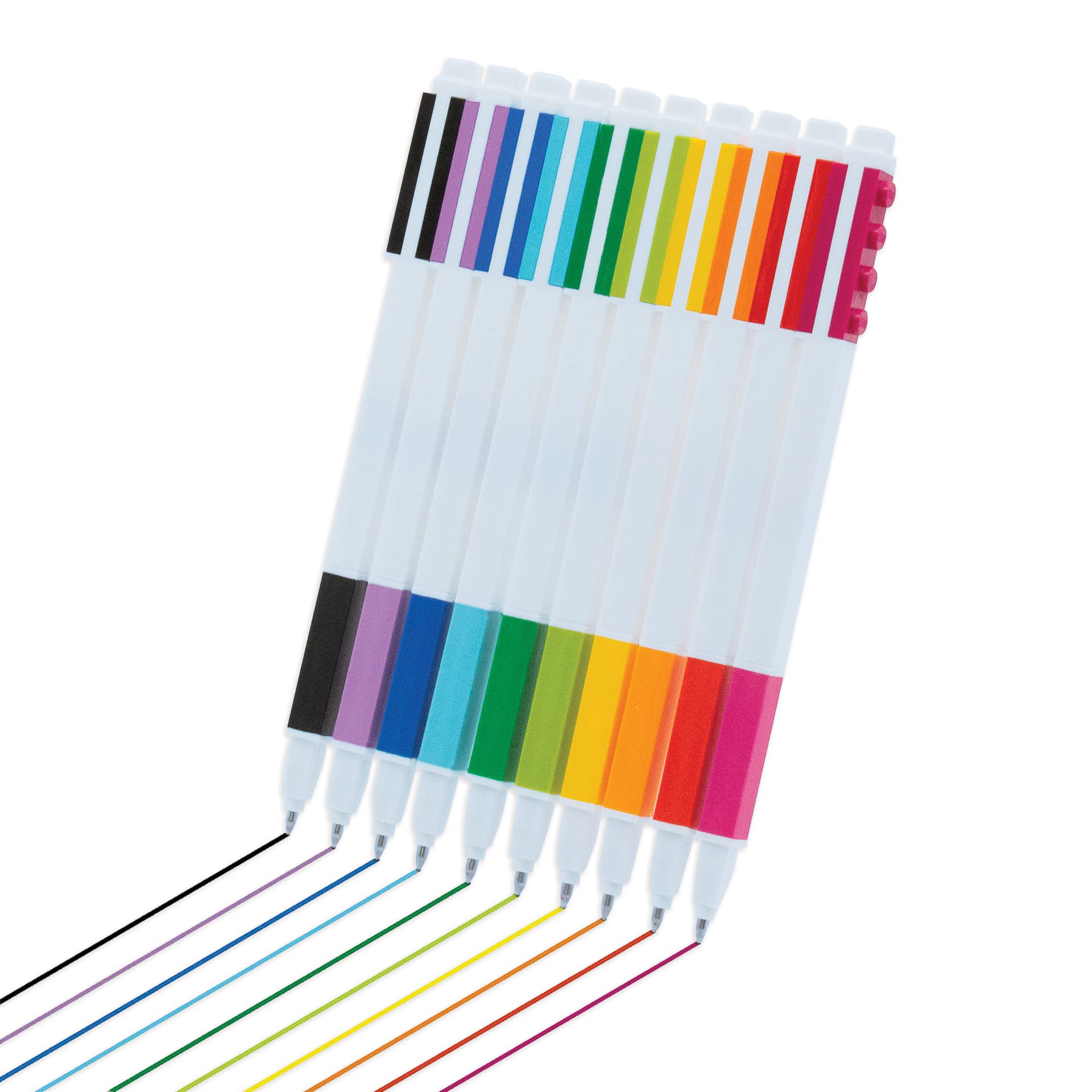 IQ LEGO Stationery 10 Pack Gel Pens (53100), Ages 6+, includes 10 gel pens