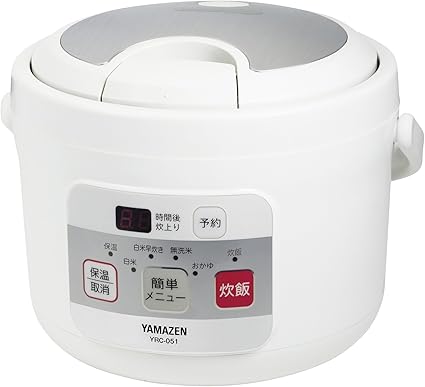 Amazon 山善 マイコン式炊飯ジャー 炊飯器 約3合 Yrc 051 W メーカー保証1年 山善 Yamazen 炊飯器