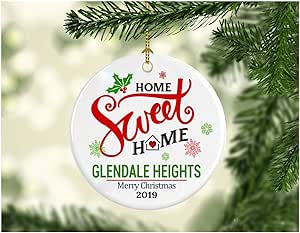 Amazon.com: Christmas Decoration Tree Ornament State - Home Sweet Home