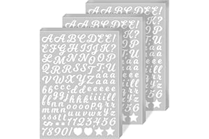 Natzerat 15 Sheets Vinyl Letter Stickers, 0.5 inch Small Letter Stickers Self-Adhesive Waterproof Alphabet Vinyl Stickers, Mailbox Numbers Labels DIY Crafts, Decals for Sign,Notebook（Cursive,White）