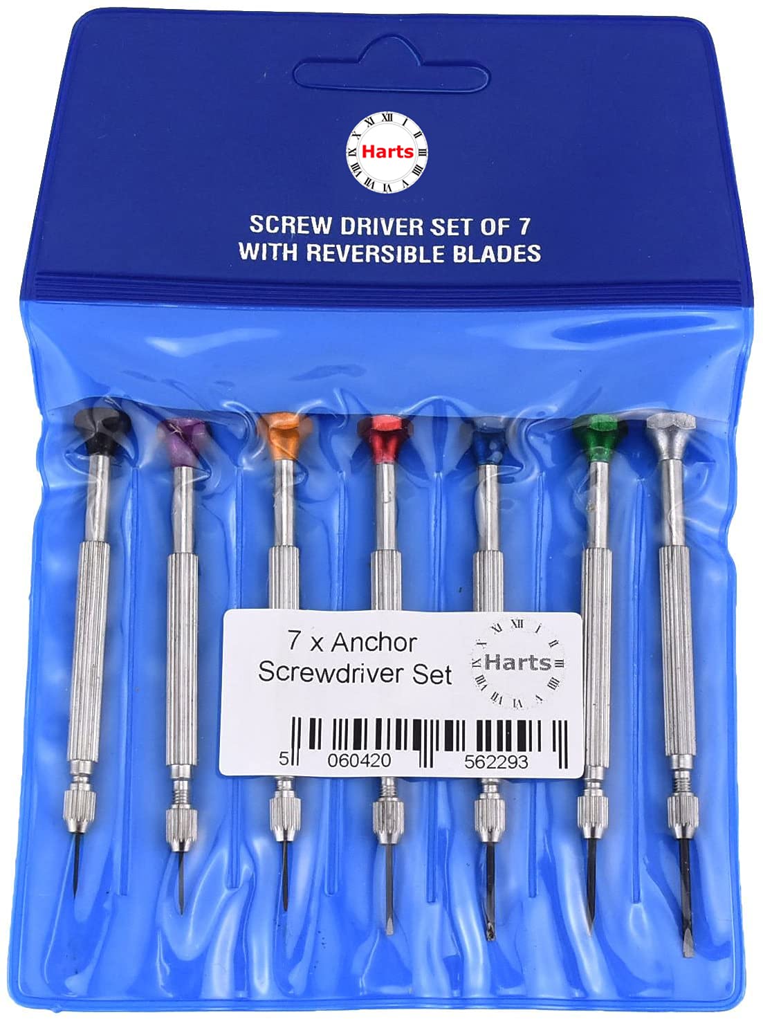 Watch Makers Fine 7 Piece Reversible Blade Screwdriver Set