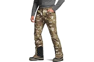 CQR Men’s Softshell Fleece Lined Winter Hiking Pants, Water Resistant Insulated Thermal, Outdoor Tactical Warm Snow Ski Pants