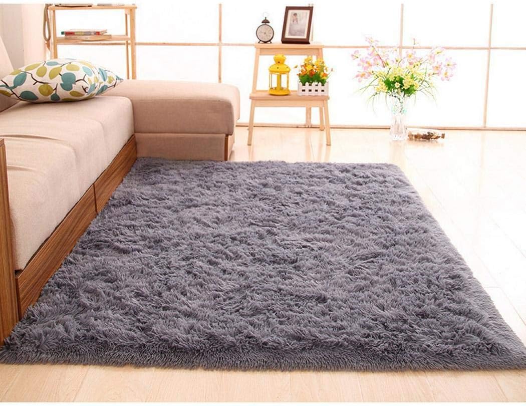 ADOSOUL Luxury Indoor Area Rug, Silky Smooth Ultra Soft Faux Fur Rugs Floor Mat Fluffy Carpet for Dining Room Bedroom Home Decor