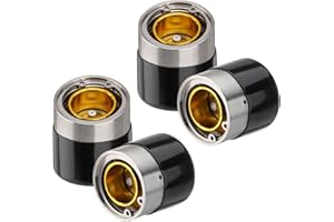 Racewill 1.98" Trailer Wheel Bearing Protectors, Chromed Stainless Steel Axle Bearing Protective Kit with Dust Cap & Auto Check for Boat Trailer, Utility Trailer, Snowmobile, RV and ATV - 4 Pack