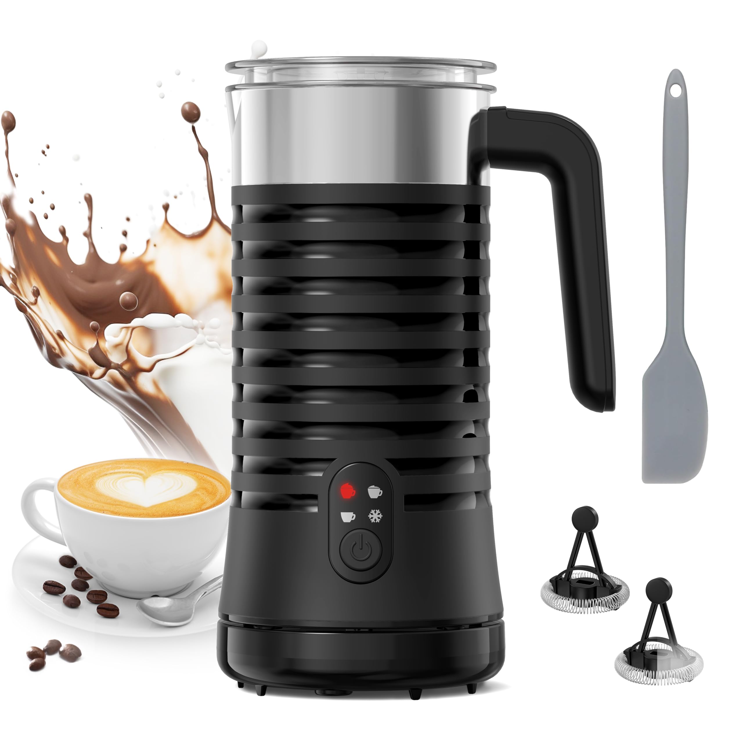 Photo 1 of ***FACTORY SEALED***Milk Frother and Steamer, Airyoyo 4-in-1 Milk Frother, Electric Milk Frother Hot& Cold Foam Temperature Control, Auto Shut-Off Frother for Coffee Latte