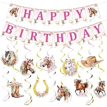 Amazon.com: Rngmsi Horse Birthday Party Decorations - Horse Happy 