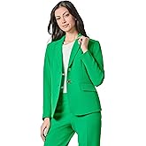 Kasper Womens Women's Crepe Two Button Notch Collar Blazer