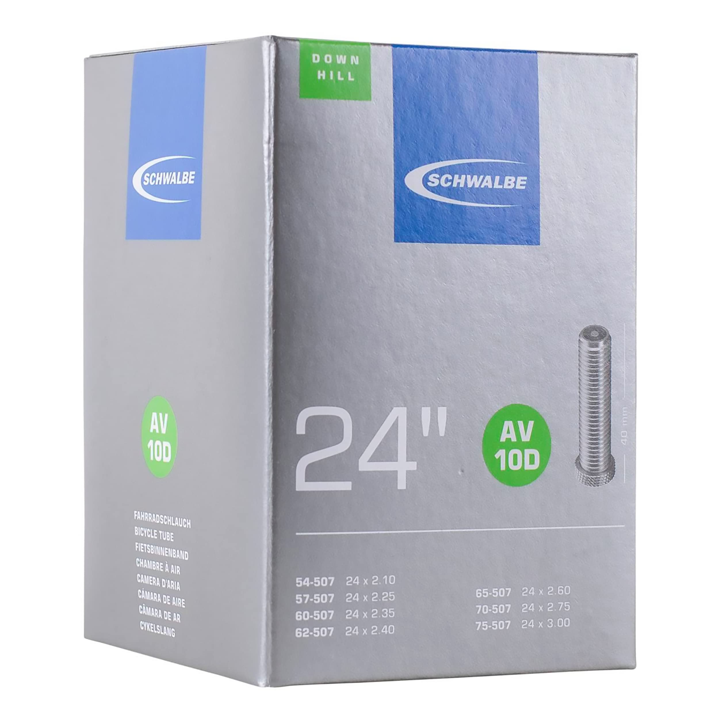 Schwalbe AV10D 24 x 2.1 - 2.3 Inch Downhill Inner Tube with Schrader Valve