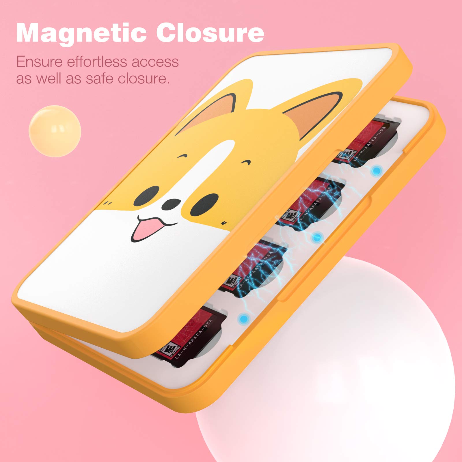 48 Game Card Case Compatible with Nintendo Switch OLED 2021/Switch/Switch Lite, Switch Games Holder Case for 48 Switch Game Card & 24 SD Card, Slim & Portable Game Card Storage Box