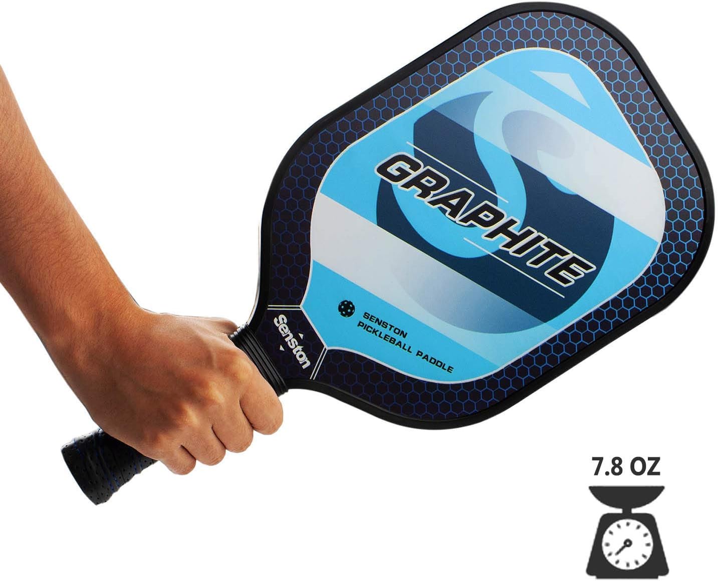 Senston Graphite Pickleball Paddles Set of 4 Lightweight Composite Pickleball Racket with Graphite Carbon Fiber Face/Polymer Honeycombed Core Pickleball Racquets Set with 4 Pickleball Balls : Sports & Outdoors