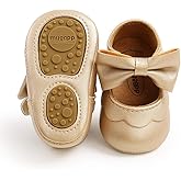 HsdsBebe Infant Baby Girls Mary Jane Flats Bow Non-Slip Soft Sole Princess Toddler First Walkers Sneaker Wedding Dress Shoes