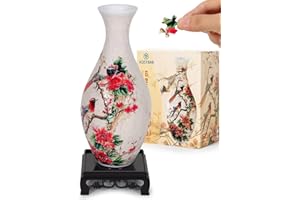 KOSTBAR 3D Puzzles for Adults, 160 Pieces 3D Puzzle Vase for Flowers, Unique Arts and Crafts for Adults, Unique Housewarning Gifts for Women & Men, Plastic Puzzle Vase for Home and Office Decor