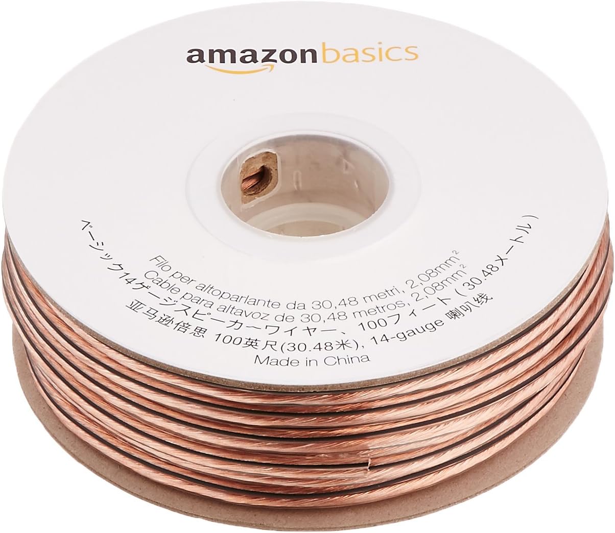 Basics 14-Gauge Audio Stereo Speaker Wire Cable - 100 Feet: Electronics