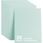 35 Sheets Aqua Blue Cardstock 8.5 x 11 Inch Boho Paper | Uncle Paul Card Stock 250GSM/92LB Thick Paper for Wedding Party Decoration Card Making Scrapbooking DIY Crafts UAP31AB35