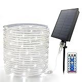GLPE Solar Rope Lights Outdoor Waterproof LED, 66ft
