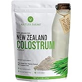 Antler Farms 100% Pure New Zealand Colostrum, 30 Servings, 1 lb - Grass Fed, Pasture Raised, Clean Sourced, Cold Processed, Undiluted, High IgG Content